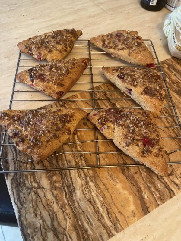 Cranberry Orange Streusel Scones